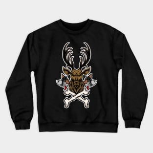 Muscle Deer Axe Bone Crewneck Sweatshirt